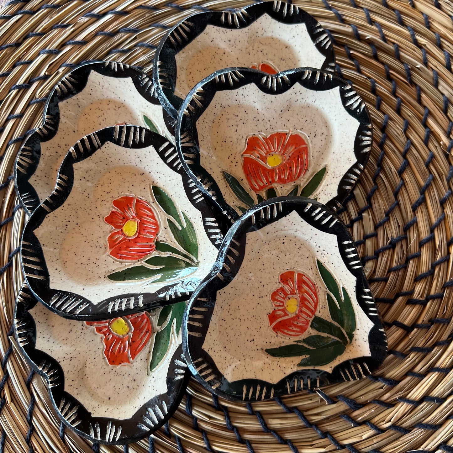 Mini Heart Sgraffito Dish