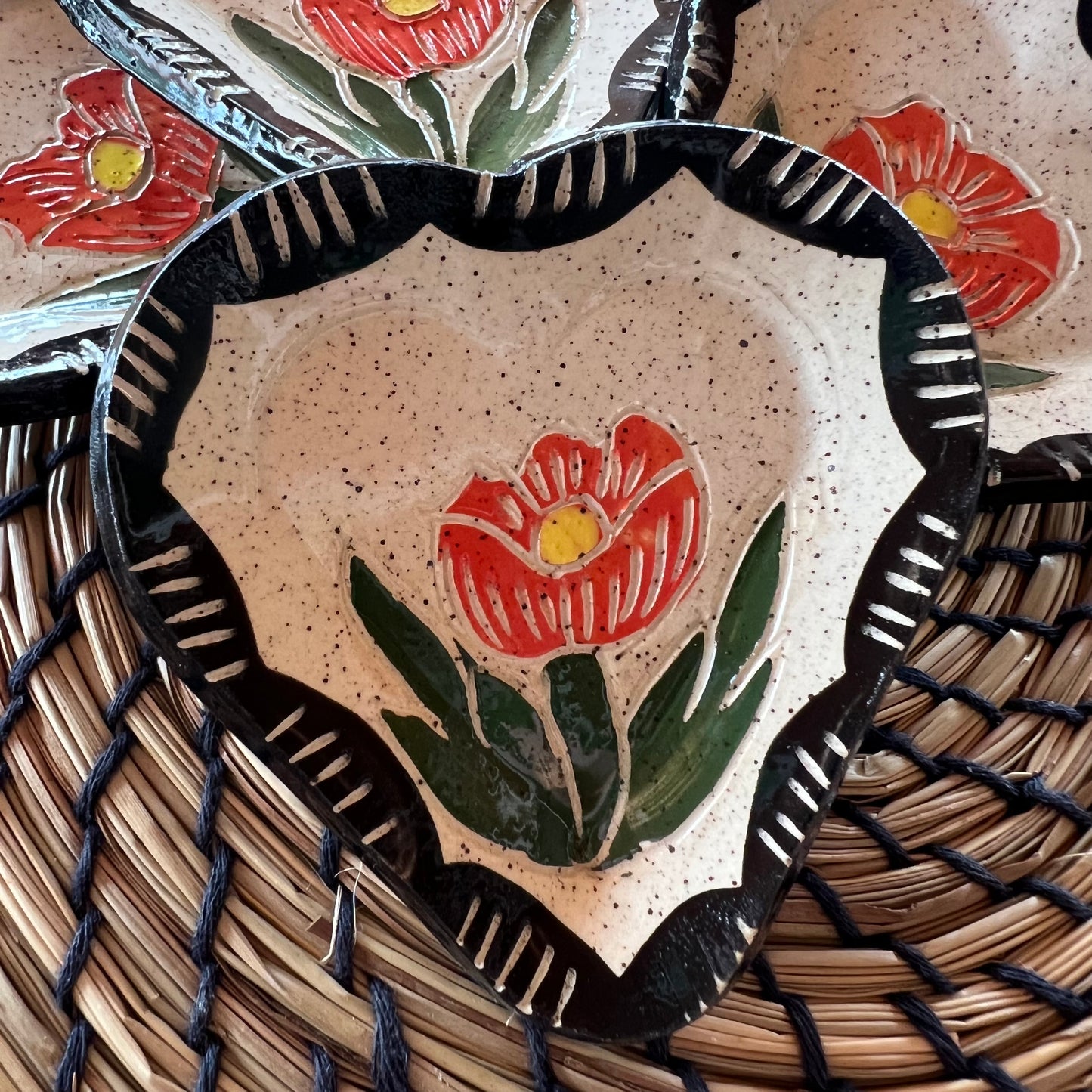 Mini Heart Sgraffito Dish